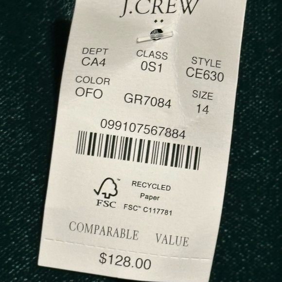 J. Crew Factory NWT Forest Green Velvet Holiday Party Shear Sleeve Mini Dress - Picture 11 of 14